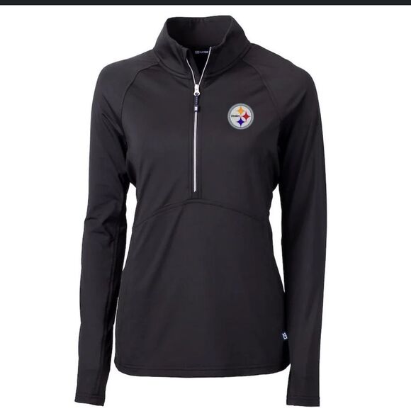 NWOT Pittsburgh Steelers Cutter & Buck womens black pullover size small - Picture 1 of 3